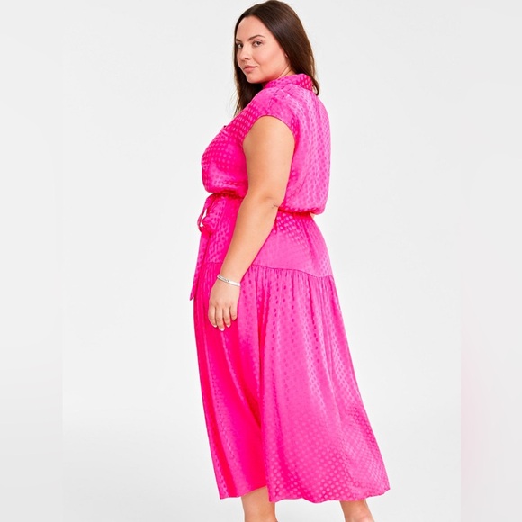 NWT On 34th Plus Fall Midi Fuchsia - Picture 3 of 3